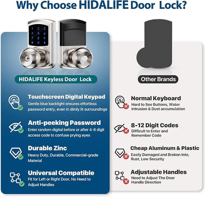 HIDALIFE Keyless Entry Door Lock - Image 4