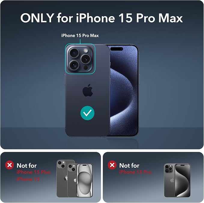 ESR 3 Pack for iPhone 15 Pro Max Screen Protector, Full Coverage Tempered Glass - Image 8