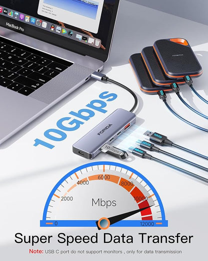 USB C Hub 10Gbps USB C Multiport Adapter - Image 3