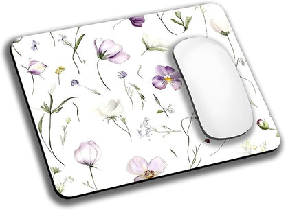 Purple Floral Potted Plants Mouse Pads by EASTSMOOTH
