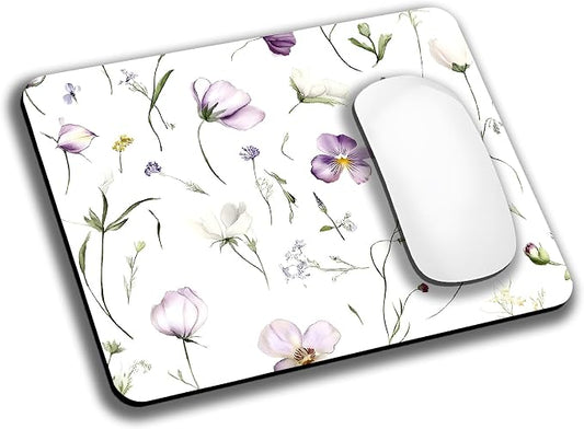 Purple Floral Potted Plants Mouse Pads by EASTSMOOTH