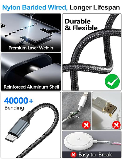 4-in-2 Charging Cable for Apple Watch Charger/Samsung/iPhone Charger, - Image 7