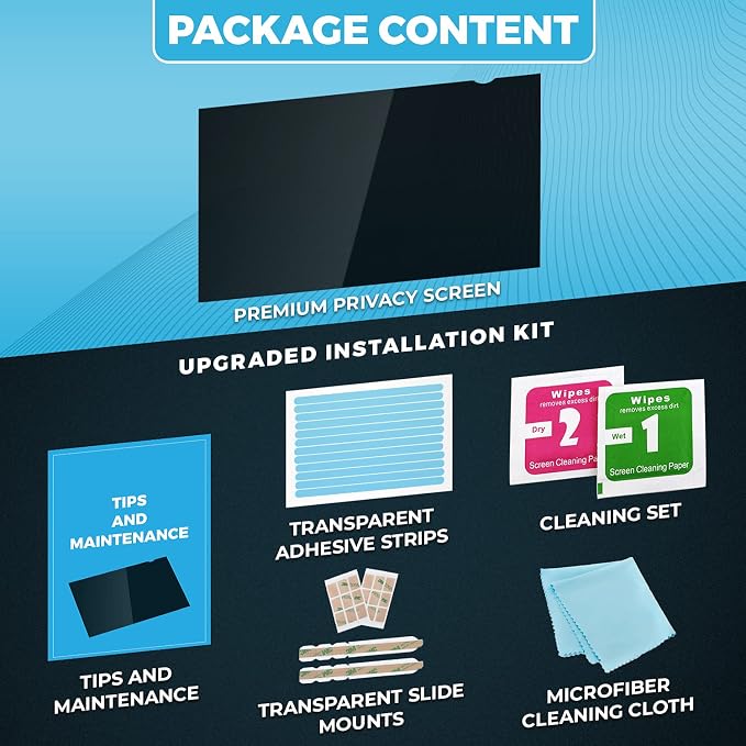 Premium Privacy Screen Filter for 23 Inches Desktop Computer Monitor. Screen - Image 6