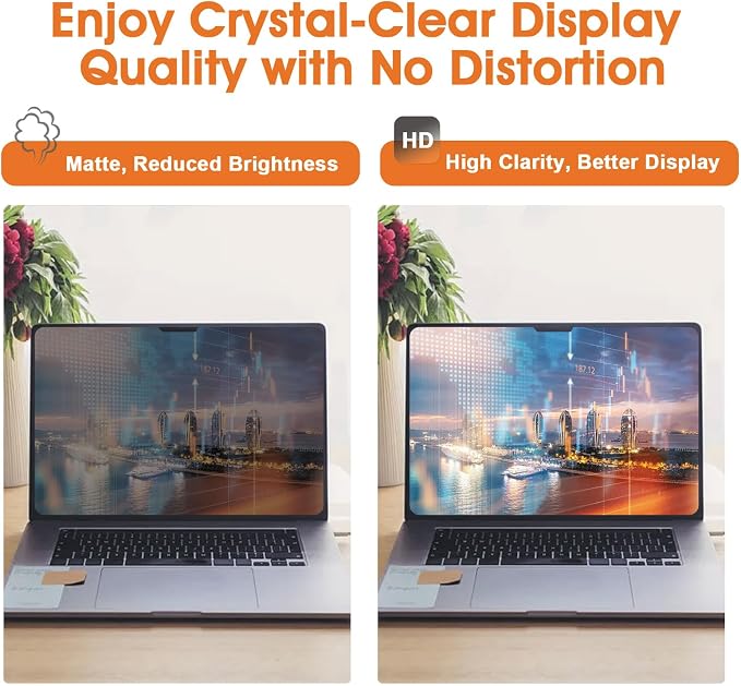 Magnetic Laptop Privacy Screen 13.3 Inch 16:9- Removable Anti-Glare Blue Light - Image 3