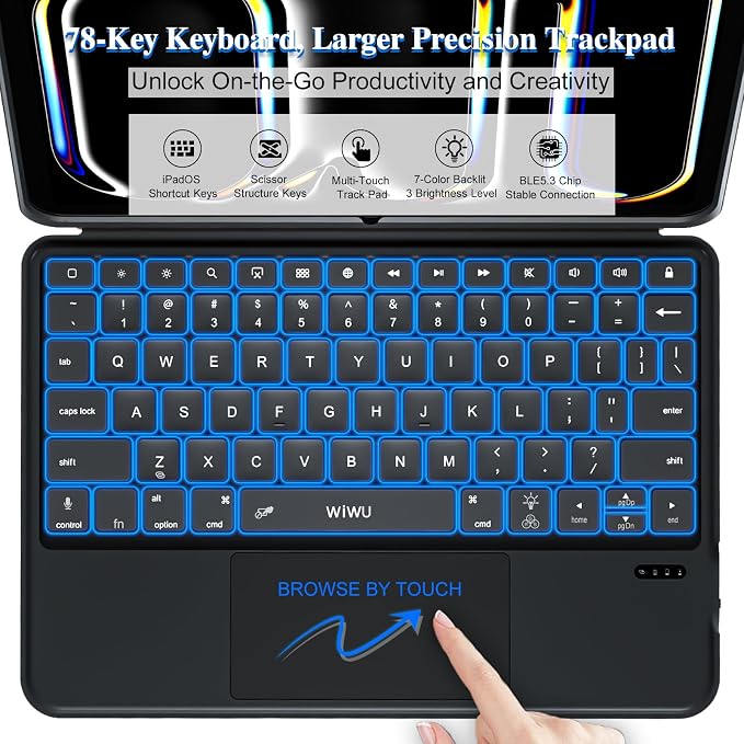 iPad Pro 11 inch Case with Keyboard, Flex Magnetic Detachable Magic Keyboard - Image 5