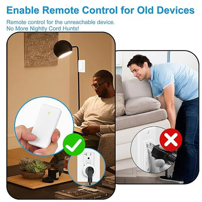15 amp Plug with Remote, Wireless On/Off Light Switch Wall Mounted, TUV List - Image 3
