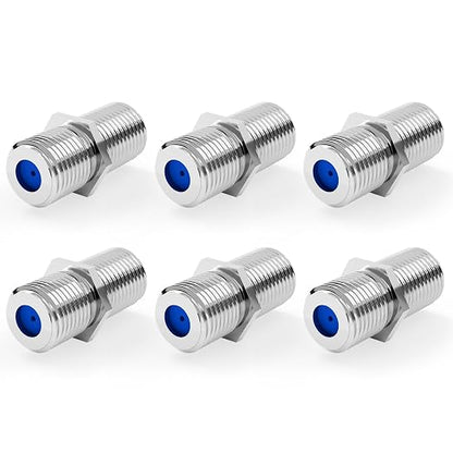 VCE 3GHz Coaxial Cable Connector, RG6 Coax Cable Extender F-Type Nickel Plated by VCE