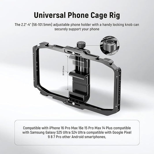 NEEWER Universal Phone Cage, Smartphone Video Rig - Image 2