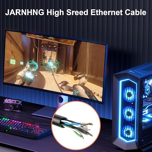 Cat6 Ethernet Cable 1000ft Bulk, Outdoor/Indoor 26awg UTP Network Wire - Image 5