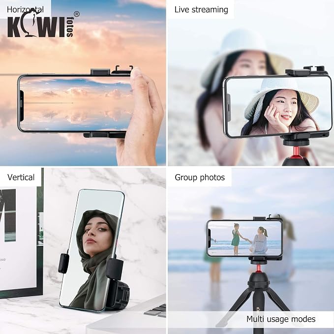 KIWIFOTOS Phone Camera Grip Handle Holder Phone Tripod Mount - Image 5