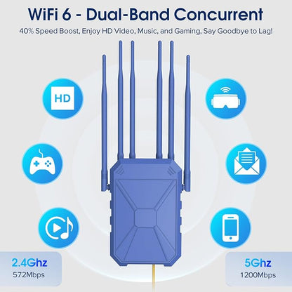 AX1800 Outdoor WiFi 6 Extender, Long Range Outdoor WiFi Extender Signal Booster - Image 4