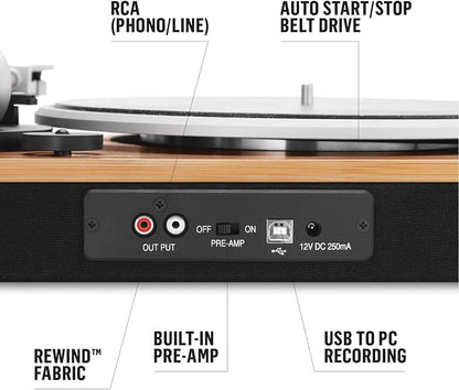 House of Marley Stir It Up Turntable, Vinyl Record Player - Image 4