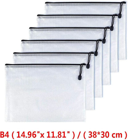 Oaimyy-B4, Plastic Mesh Zipper Pouch Document Folders Bag & Zipper-Waterproof - Image 2