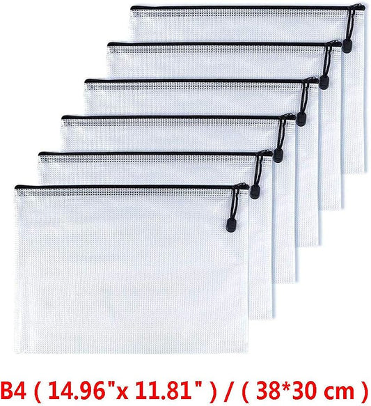 Oaimyy-B4, Plastic Mesh Zipper Pouch Document Folders Bag & Zipper-Waterproof - Image 2