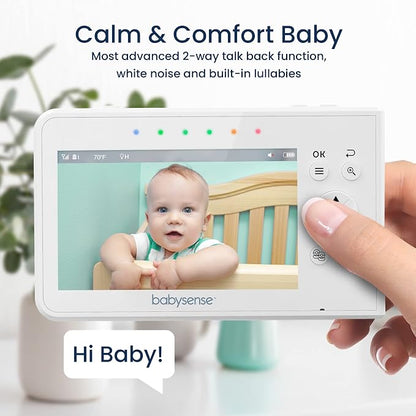 Babysense Baby Monitor with 2 Cameras and Audio 4.3", Non Wifi Baby Monitor - Image 7