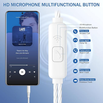 Earbuds Headphones with Microphone Pack of 5, Noise Isolating Wired Earbuds - Image 6