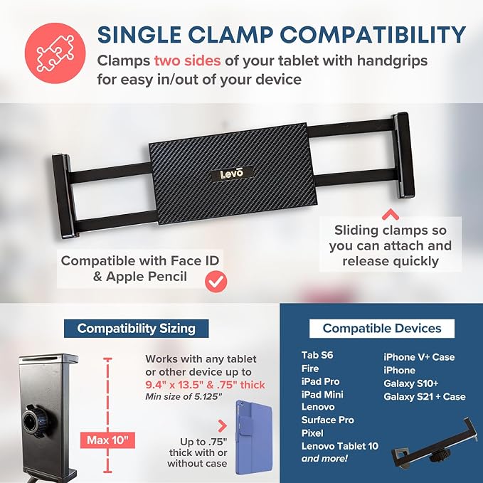 LEVO Adjustable Tablet & Phone Floor Stand - Image 3