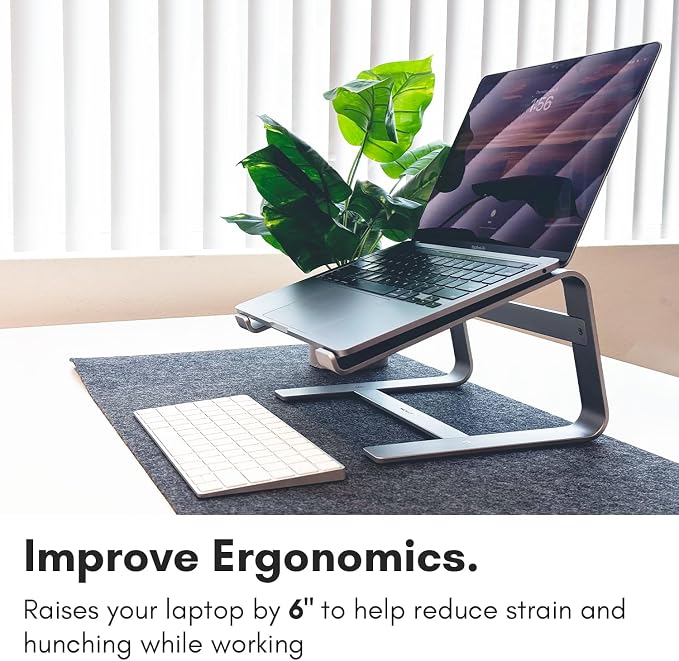 Macally Aluminum Laptop Stand for Desk - Image 3