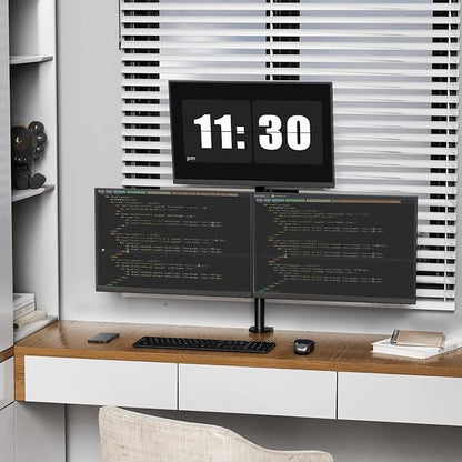 WALI Triple Monitor Mount for 13-27 inch Computer Screens, 3 Monitor Desk Mount - Image 9