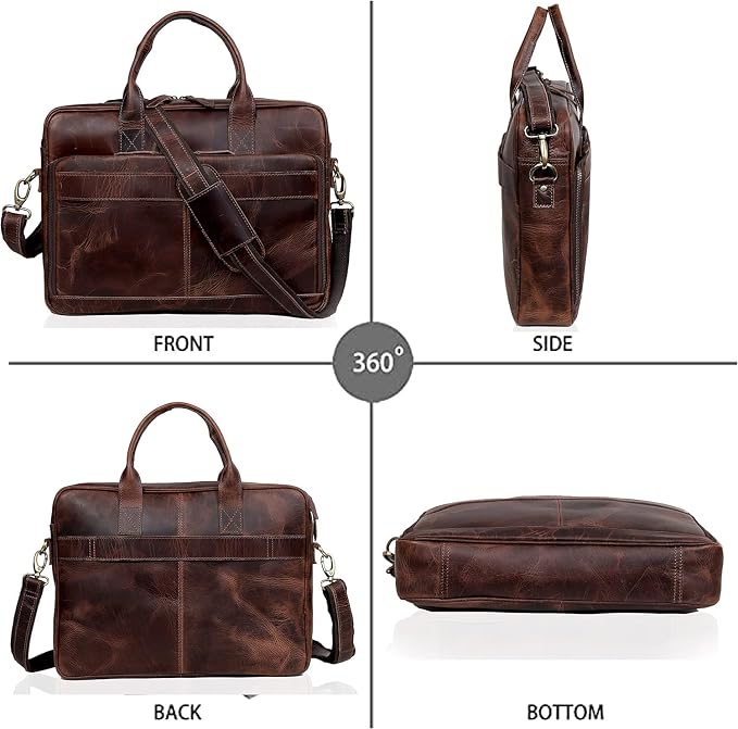 VC VINTAGE COUTURE Leather briefcase bag - Image 4