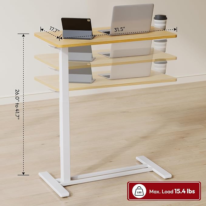 SANODESK Medical Adjustable Overbed Bedside Table - Image 3