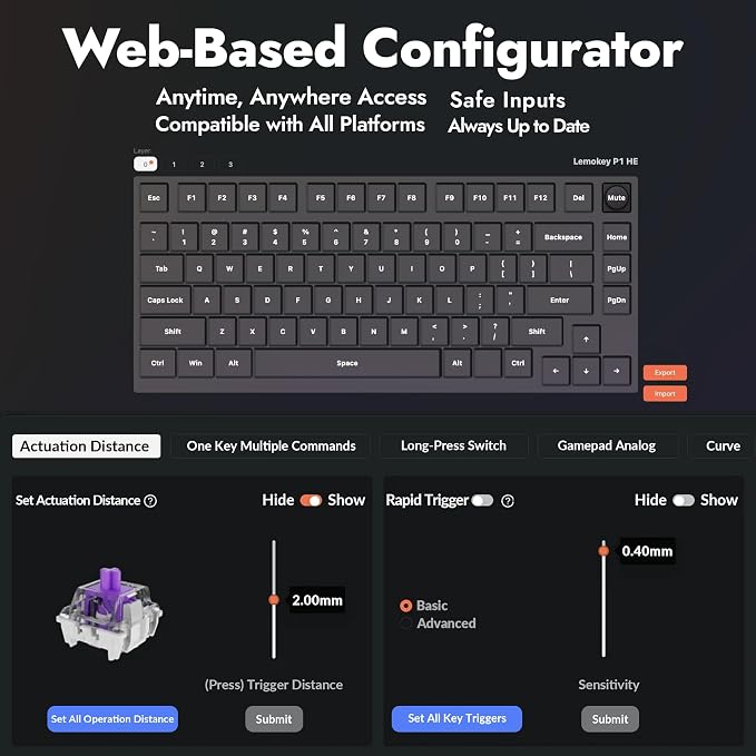 P1 HE 75% Wireless Custom Mechanical Gaming Keyboard - Image 6