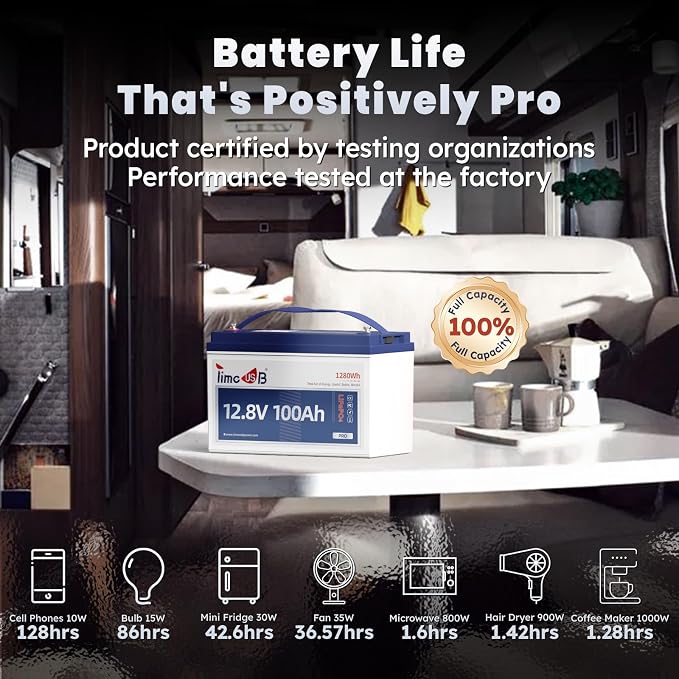 12V 100Ah Pro LiFePO4 Battery 2 Packs, Grade A Battery Cells, Group 31 Deep - Image 8