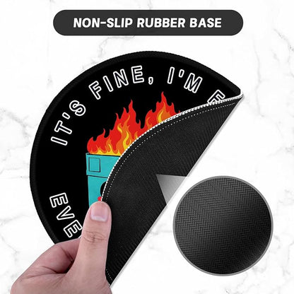 ITNRSIIET Round Mouse Pad with Stitched Edge Premium-Textured Waterproof - Image 3