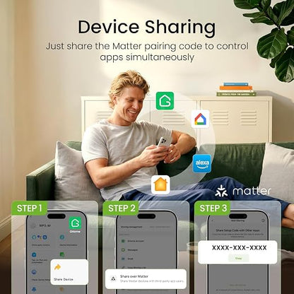 GHome Smart Plug Matter 15A, WiFi Smart Plugs Compatible - Image 5