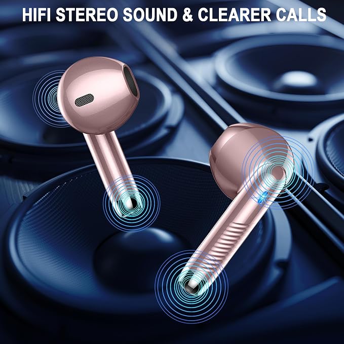 Wireless Earbuds, 40H Playback Mini Case IP7 Waterproof Sports Earphones - Image 6