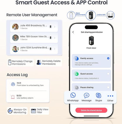 Veise VE027-L Built-in WiFi Smart Lock - Image 12