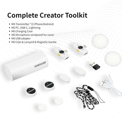 Wireless Lavalier Microphone for iPhone Android, Mini Clip-On Mic - Image 8