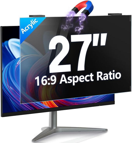 Magnetic Monitor Privacy Screen 27 inch, 9H Hanging Privacy Screen by HOME