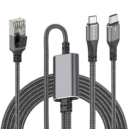 USB C to Ethernet Cable with Charging 15 Feet, USB-C Male 100W PD & Gigabit LAN - Image 7
