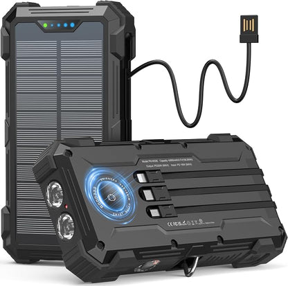 GOODaaa Solar Power Bank, 42800mAh Portable Charger 20W Fast Charging External by GOODaaa