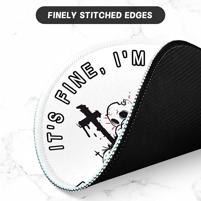 ITNRSIIET Round Mouse Pad with Stitched Edge Premium-Textured Waterproof - Image 4