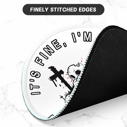 ITNRSIIET Round Mouse Pad with Stitched Edge Premium-Textured Waterproof - Image 4