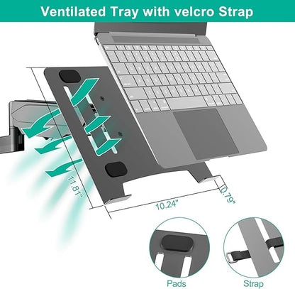 Laptop Wall Mount, 2-in-1 Gas Spring Wall Holder - Image 6