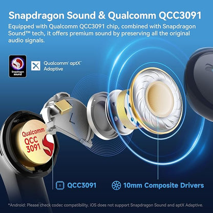 EarFun Air Pro 4 Adaptive Hybrid Noise Canceling Wireless Earbuds, Qualcomm - Image 4