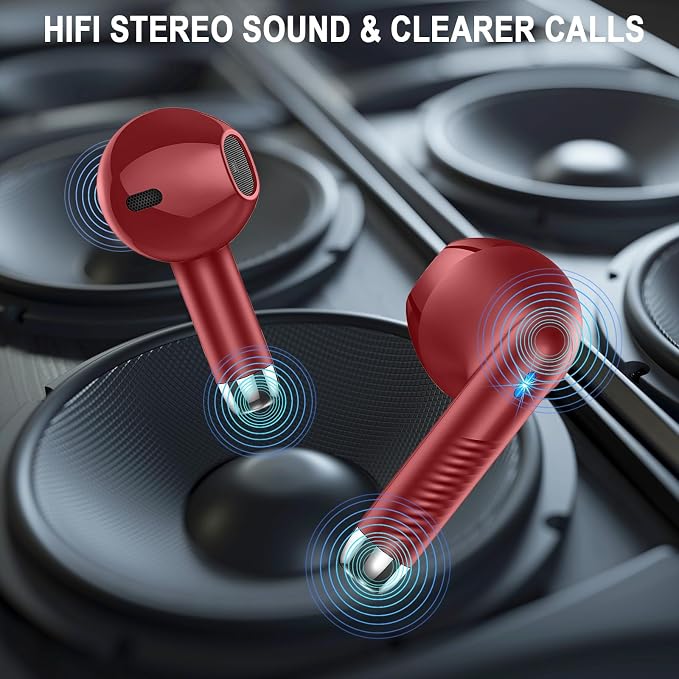 Wireless Earbuds, 40H Playback Mini Case IP7 Waterproof Sports Earphones - Image 6