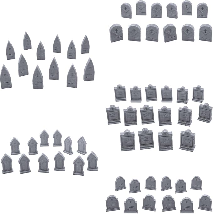 EnderToys Mausoleum Graveyard Tombstones, 3D Printed Tabletop RPG Scenery and by EnderToys