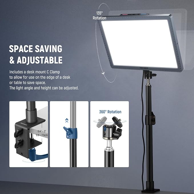 NEEWER GL1 PRO 15.5" Key Light for Streaming, Video Lighting - Image 8