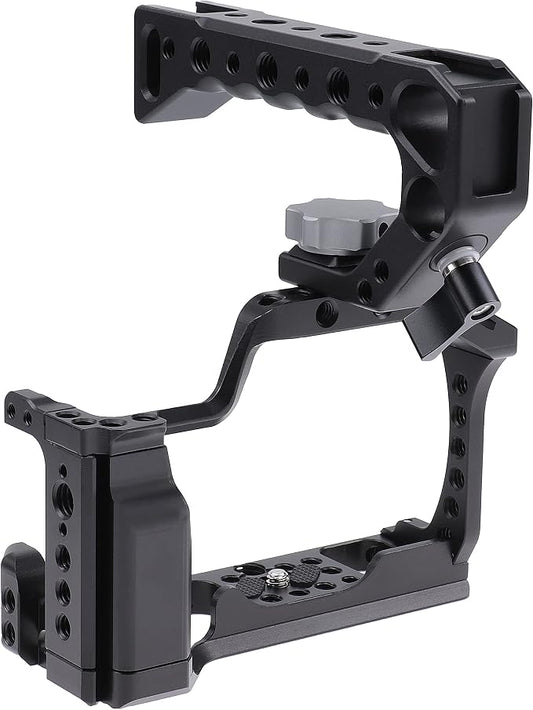FocusFoto Camera Cage +Top/Side Handle Grip Kit, Aluminium Alloy Video by FocusFoto