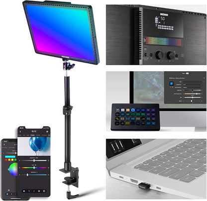 NEEWER GL1C RGB 15.5" Key Light, 48W Edge Lit Soft LED Video Panel Streaming by Neewer
