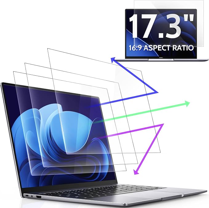 3 Pcs 17.3" Anti Blue Light Screen Protector Compatible by peslv