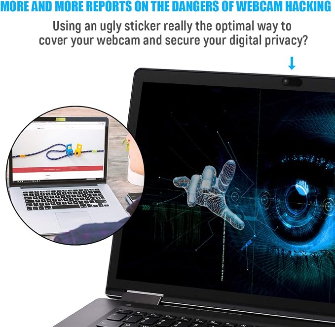 HKDGYHON Webcam Cover Slide, 0.028 Inch Ultra Thin Laptop Camera Cover Blocker - Image 5