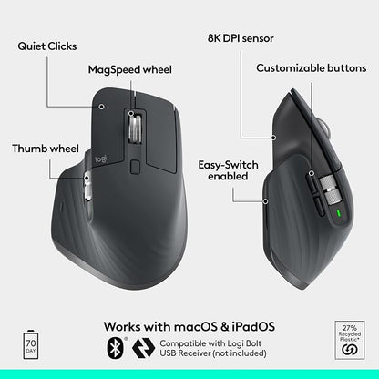 Logitech MX Master 3S Wireless Mouse Standard Edition - Image 5