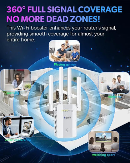 2026 New WiFi Extender Signal Booster, Long Range up to 13355Sq.ft, Wireless - Image 9