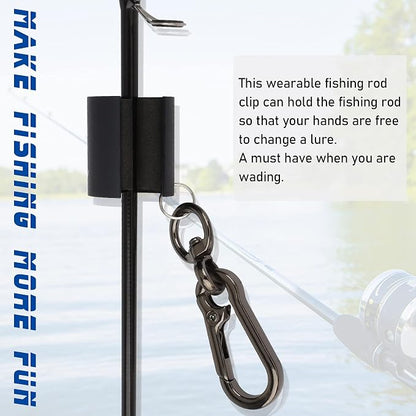 Dovesun Creek Rod Clips Wearable Fishing Rod Holder Clip Fly Fishing Pole - Image 2