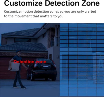 EVERSECU Triple Lens WiFi PTZ Security Camera, Three Cameras in One, Side - Image 9
